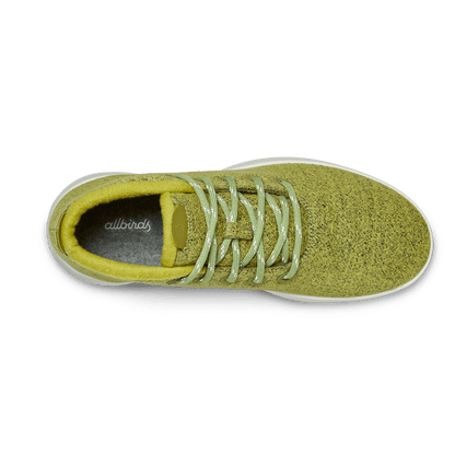 Men's Wool Runner-up Mizzles - Hazy Lime (Natural White Sole)